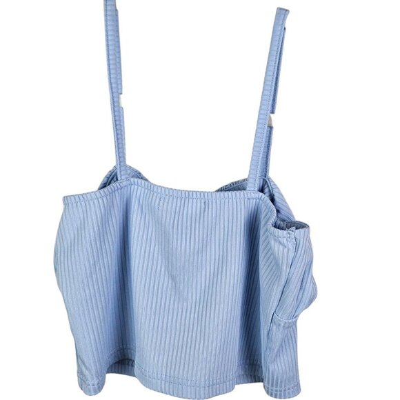 Romwe Adult Size‎ Small Light Blue Cropped Camisole Top Spaghetti Straps Summer - Picture 3 of 4